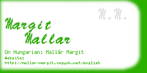 margit mallar business card